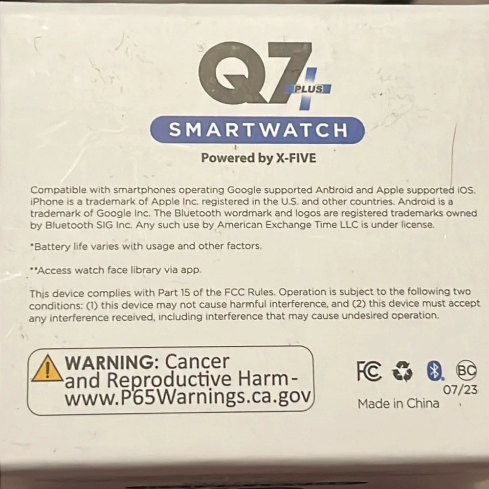 Q7+ Smartwatch - New! Still Sealed! Android and iOS compatible - Picture 7 of 11